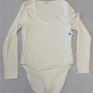 Old Navy Ivory Long Sleeve Bodysuit